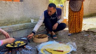 تعرف على تقاليد القرية الريفية / بحلول الربيع نحيي عادة شو الربيع بتحضير البارج التقليدي على الحطب 