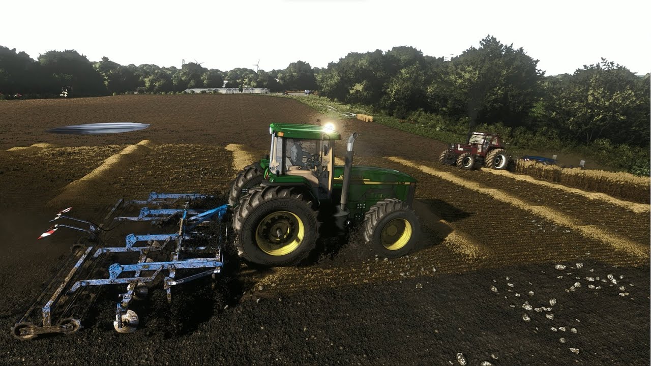 Farming Simulator 22, 4k Ultra Graphics 4k, Tractors at work - YouTube