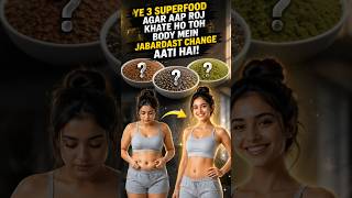 Ye 3 Superfoods body mein jabardast change laate hain 😳💪 | Flax Seeds, Chia Seeds &amp; Moringa #shorts