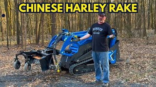 I Tried the Chinese Mini Skid Steer Harley Rake