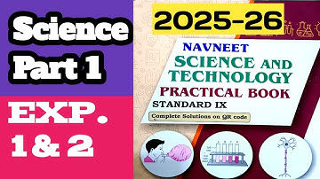 Class 9 Science Practical Book Answer Exp. 1 &2 Part 1/ Class 9 Science Practical/ Science