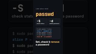 Set, Check & Remove a Linux Password (passwd -S, -d)