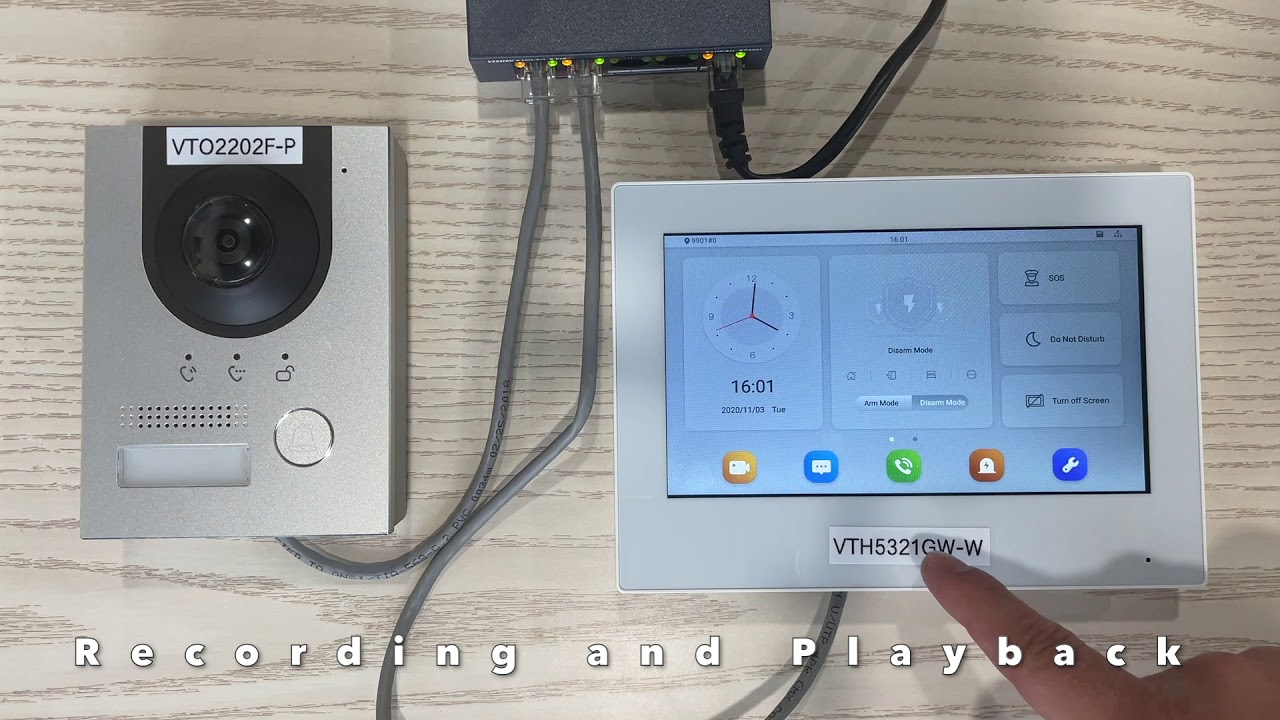 Dahua Android 10" TFT LCD WIFI Voice Monitor IP Video Intercom POE VTH5341G-W 