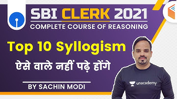 5:00 PM - SBI Clerk 2021 | Reasoning by Sachin Modi | Top 10 Syllogism