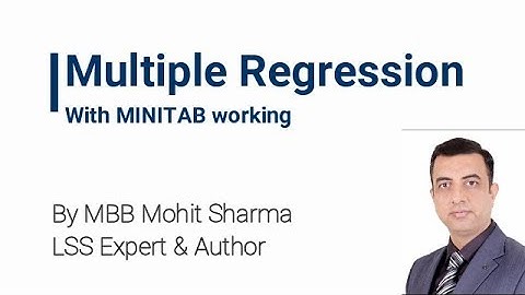 Learn Multiple Regression with Minitab Working