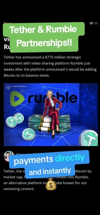You Won'T Believe This: Tether Backed Rumble'S $4.5 Billion Ai Partnership - 33tvcx3