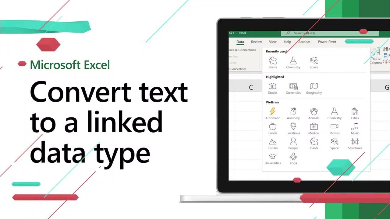 Convert text to a linked data type | Excel Short Clip | Tutorial | # ...