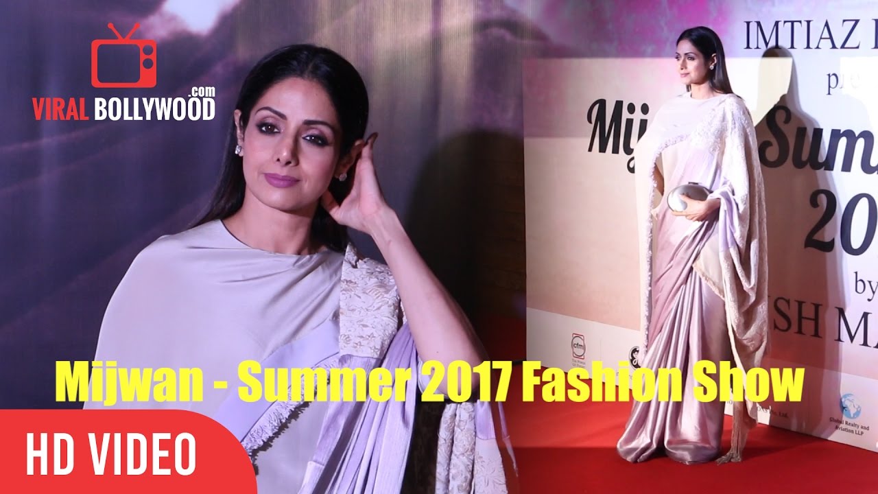 Sridevi At Mijwan - Summer 2017 Fashion Show