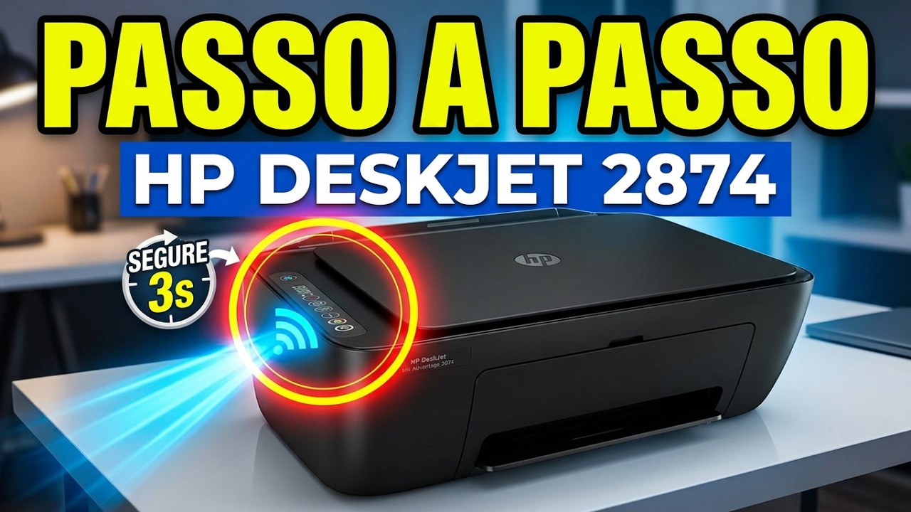 Como instalar a impressora HP DESKJET INK ADVANTAGE 2874 - Passo a ...