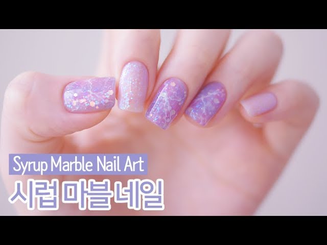 시럽 마블 젤네일아트 : (Eng Sub) Syrup Marble Nail Art