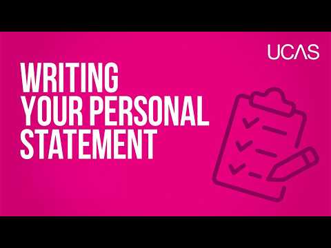 How to write your personal statement