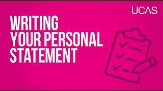 How to write your personal statement