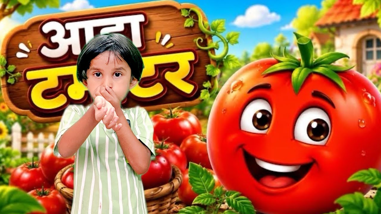 Aaha Tamatar Bade Mazedar | आहा टमाटर | Chhoti Chhoti | Hindi  Rhymes | Hamari Aaru | Aaru Ke Rhymes