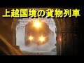 豪雪とEH200ブルーサンダー牽引の上越線貨物列車