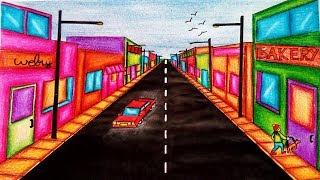 easy drawing draw scene step drawings paintingvalley