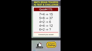 Math Brain Teasers: IQ Test & Challenge 4175 #mathquiz #mathpuzzle