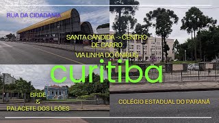 Trajeto de Carro - Santa Cândida ao Centro de Curitiba via Linha de Ônibus