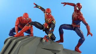 MARVEL LEGENDS SPIDER-MAN NO WAY HOME FINAL BATTLE 3 PACK REVIEW (HASBRO PULSE EXCLUSIVE)