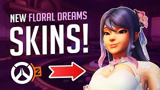 OVERWATCH 2 SKINS | ALL FLORAL DREAMS AND POOLSIDE LEGENDARY SKINS
