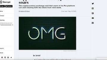 OmiseGo OMG on Coinbase Pro | Coinbase Listing Pump