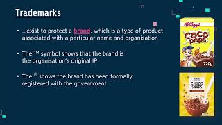 Intellectual Property: Copyright, Trademarks, and Patents