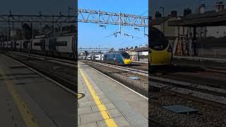 the class 390 passing through Stafford station