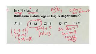 9. Sınıf Matematik Mutlak Değerli Denklemler Soru Çözümü