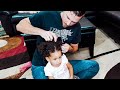 DAD Does Daughter's NATURAL CURLY Hair
