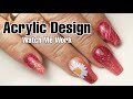 WATCH ME WORK: Doing My Mum&#39;s Nails - Acrylic Design Full Set, Glitter Ombre