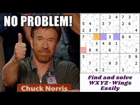 Best WXYZ-Wing Video Ever! Sudoku Extreme Tutorial 1 Part 1