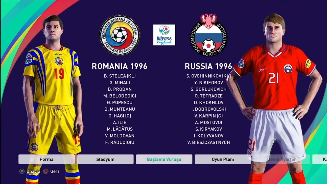 Euro 96 D Grubu 3.maç Romania Russia 