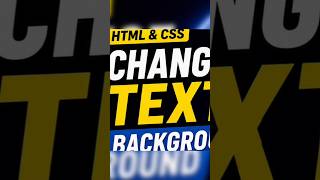How to Add Background Color to Text in HTML 🎨💻 #study #coding #knowledge #tag #trending #viral