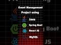 Event Management System Project in Spring Boot, React JS &amp; MySQL #javaproject #springboot #reactjs
