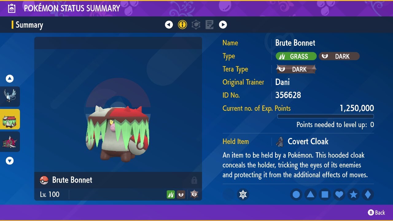 Brute Bonnet (Support) - Duos - 7 Star Torterra Raid - Pokemon Scarlet/Violet