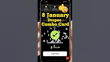 Dropee daily combo today | dropee daily combo 8 January | Daily Combo Dropee | Dropee 8 January