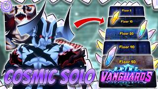 How Far Can I Go in The COSMIC Tower SOLO in Anime Vanguards! screenshot 1