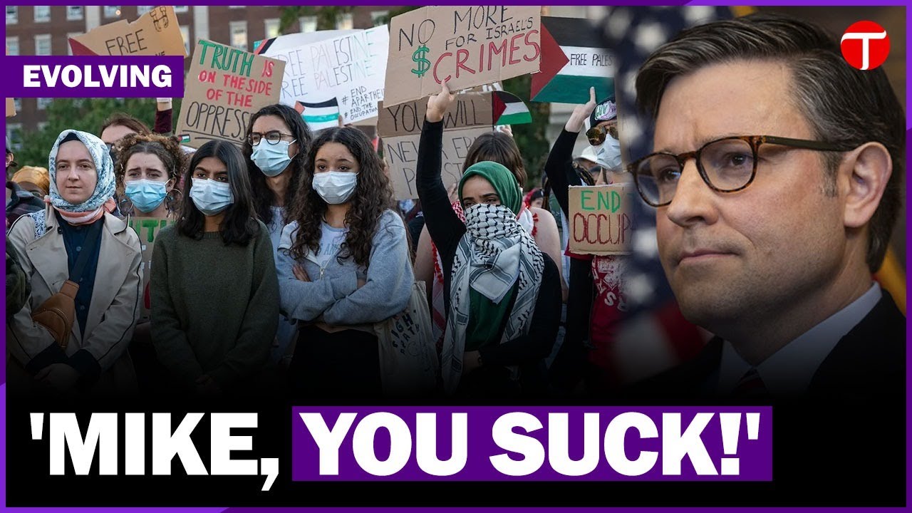 Columbia Protests Escalate as Speaker Johnson Faces Student Backlash ...