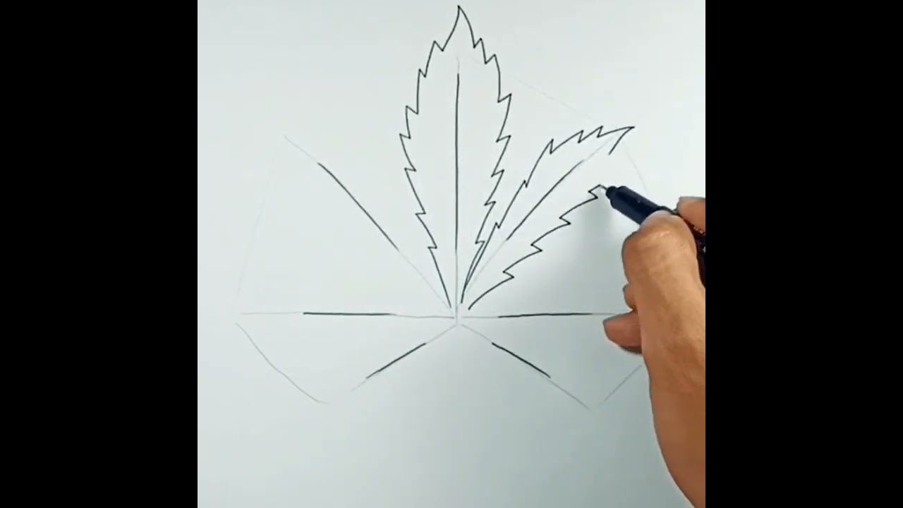 How to draw Pot Leaf #shorts