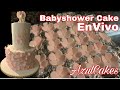 Decorando Fondant Baby Shower cake 🔴efecto 3d flores