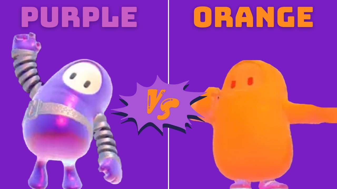 GAME CRASHED! Road to 2k!!! PURPLE VS ORANGE FALL GUYS COLOR WARS WITH ...