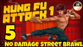 Kung Fu attack 1 chapter 1 level 4 - Street Brawl gameplay in 2k all achievement,all star no damage