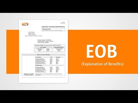 Understanding your Explanation of Benefits (EOB) statement