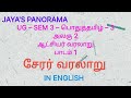 UG – SEM 3 – பொதுத்தமிழ் – 3 அலகு 2 ஆட்சியர் வரலாறு பாடம் 1 சேரர் வரலாறு  ஆங்கிலத்தில் IN ENGLISH