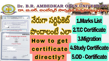 How to get certificates from Dr. B.R.Ambedkar Open University Latest 2023 | #ambedkaruniversity.