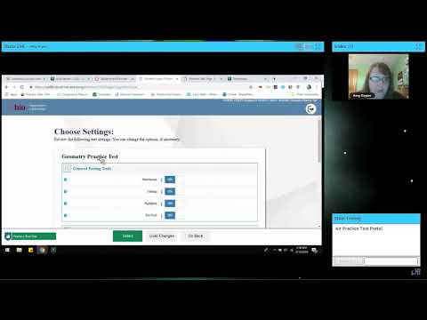 Entering Ohio Geometry test portal