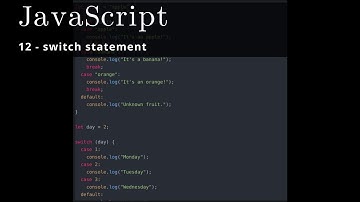 JavaScript 12 🧬 switch statement