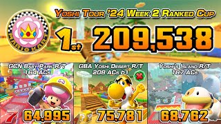 Somehow I cleared tokens... | Yoshi Tour '24 Week 2 Ranked Cup (209K) | Mario Kart Tour