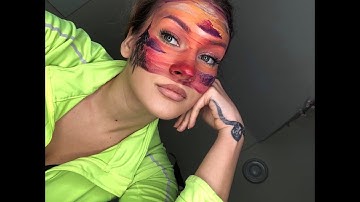 I follow a Bob Ross painting tutorial on my face