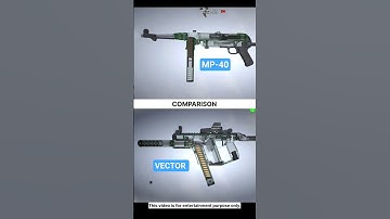 Which SMG Wins? Vector vs MP40 😳 #smg #win #vector #mp40headshort #reload #animation  #comparison