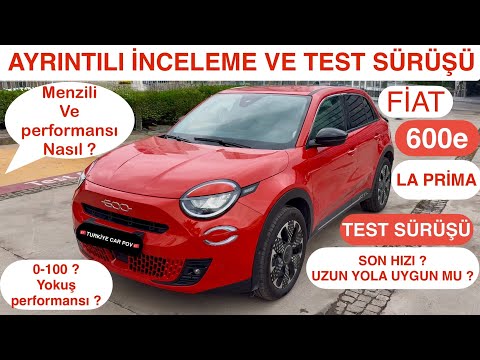 600KM MENZİLLİ YENİ ELEKTRİKLİ SUV | FİAT 600e LA PRİMA TEST SÜRÜŞÜ VE EN DETAYLI TANITIMI 54kWh |4K